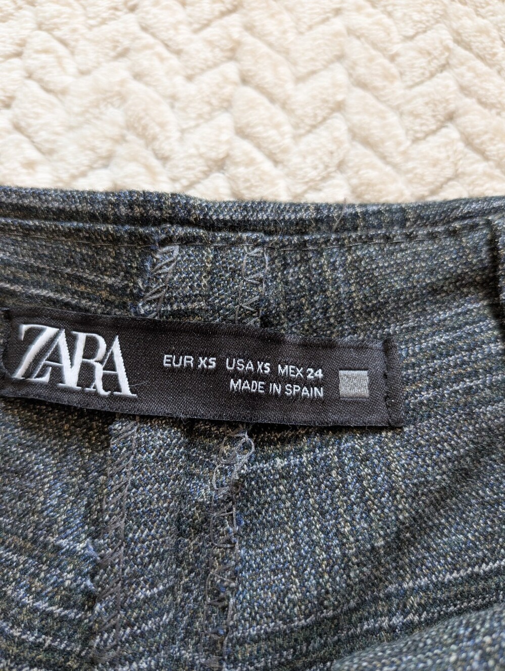 Zara Plaid Pleated Mini Skirt